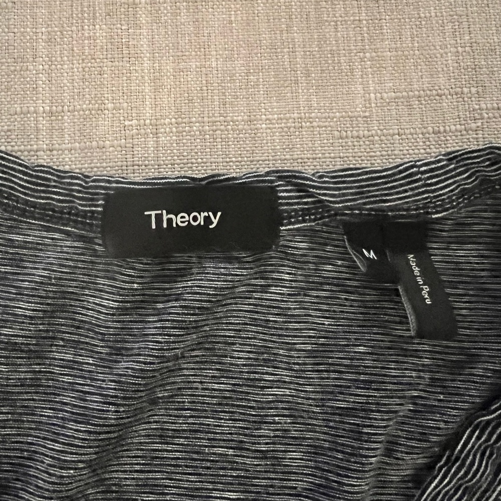 Theory Monochrome Striped Knit Top